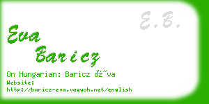 eva baricz business card